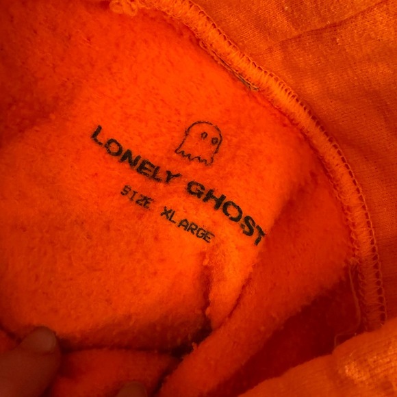 Lonely Ghost Unisex XL Orange Text Me When You Get Home Pullover Hoodie Casual - Picture 4 of 6